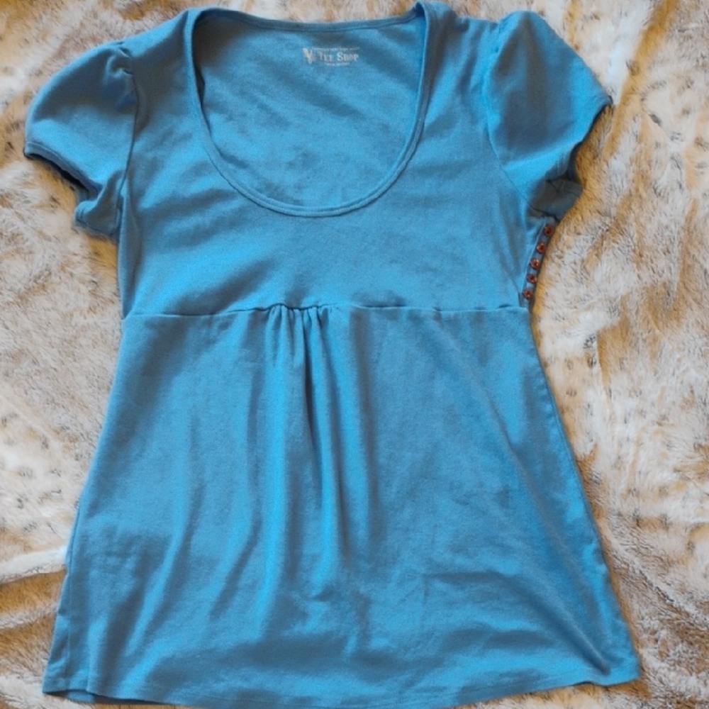 Victoria Secret Blue Tee Scoop Neck Top